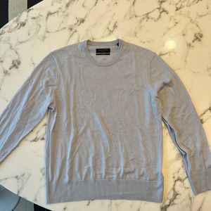 All Saints baby blue Merino Wool sweater